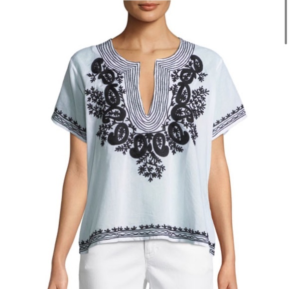 NEW ladies lightweight BOHO embroidered top - Picture 1 of 9